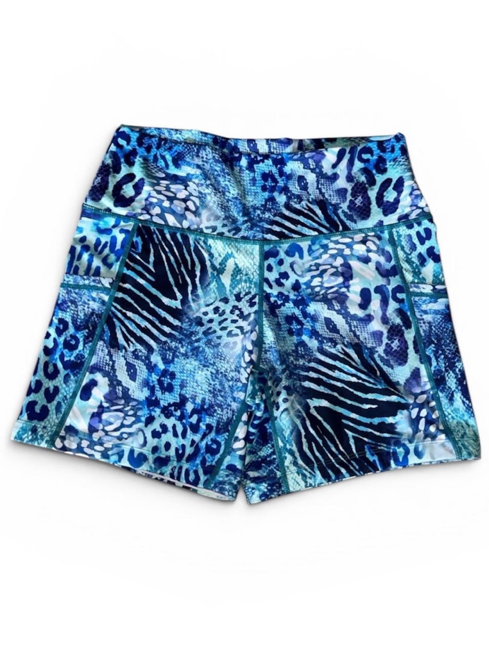 Constantly Varied Gear Blue Animal-Print Athletic Shorts medium squat proof